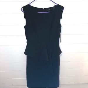 Alfani NWT Black Peplum Midi Dress Cocktail Party Dress Wedding Size 2